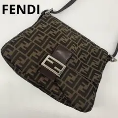 フェンディ ショルダーバッグ マンマバケット ズッカ柄 シルバー金具 斜め掛け可