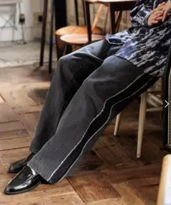 ニコアンド　リメイクデニム　ブラック