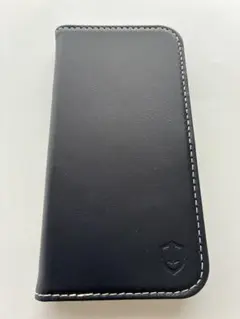 SHIELDON iPhone 16e対応ケース 本革 手帳型 ネイビーブルー