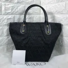 ✨新品✨ WAKO レザー x キャンバス 2way トートバッグ A4収納可