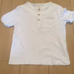 【新品同様】ZARA BOYS ホワイト Tシャツ 100cm
