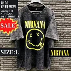 大好評✨新品・ヴィンテージ加工NIRVANA ニルヴァーナ Tシャツ バンT L