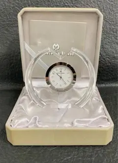 美品　ミラショーン　クリスタル　クロック　置き時計　24め201