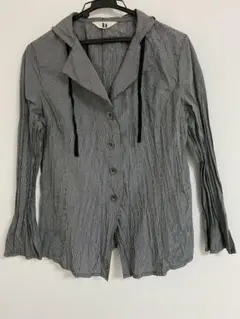 t.b センソユニコ チェック柄シャツ トップス 40 ブラック ar1193