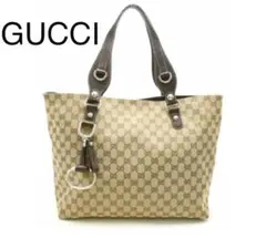 GUCCI GGキャンバス ホースビット ハンドバッグ キャンバス