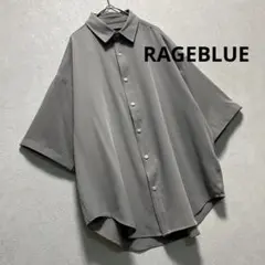 RAGEBLUE メンズ グレー ラグイージーシャツ ルーズ ドレープ