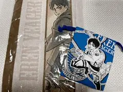進撃の巨人　エレン　美写紋フェイスタオル　キンチャク　USJ