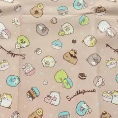 すみっコぐらし カップケーキ柄 オックス 生地 はぎれ ピンク