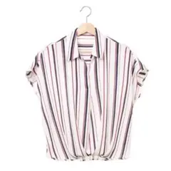 美品☆INGNI マルチストライプ スキッパーシャツ Mサイズ