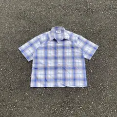00's ファーストダウン シャドーチェック 短丈 ボックス シャツ ノームコア