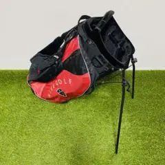 【美品】NIKE ナイキ スタンド式キャディバッグ ダブルショルダー 赤