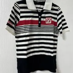 バレンザスポーツ　40 ストライプ ポロシャツ 半袖