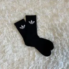 adidas originals トレフォイルクルーソックス 黒 22-24cm