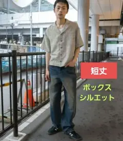 短丈　ボックスシルエット　3.3 Field Trip／リネンショートシャツ