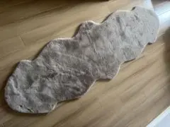 ムートン型ラグ 60×180 cm ベージュ