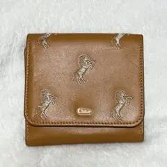 クロエ　人気　馬刺繍 レザー長財布 リトルホース ラウンドファスナー　黒 クロエ 人気 馬刺繍 レザー長財布 リトルホース ラウンド