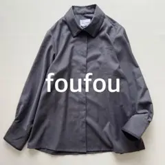 foufou　フライフロントヘミングシャツ 比翼シャツ