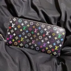 即購入可 VUITTON 大人気 マルチカラー 長財布 ブラック