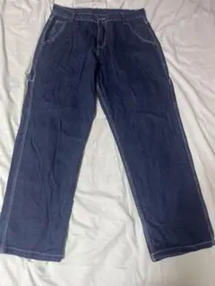 濃紺デニムストレートパンツ
