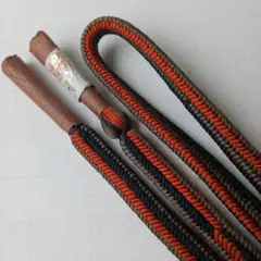 【角】未使用 帯締め 角組12ミリ 冠組 焦げ茶 黒 弁柄 カッコいい!