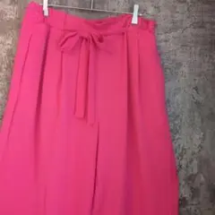 ZARA　ウエストリボン　ゆったり　イージーパンツ　ビビッドカラー　モード
