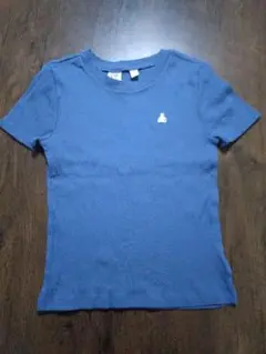 【新品未使用　タグ無し】GAP KIDS 青 リブ編み Tシャツ Lサイズ