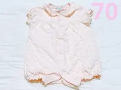フリル 半袖 カバーオール 70