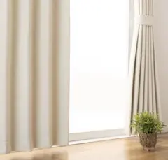 ニトリ　遮光1級・遮熱・遮音カーテン　ディナホワイト　100×200cm×2枚