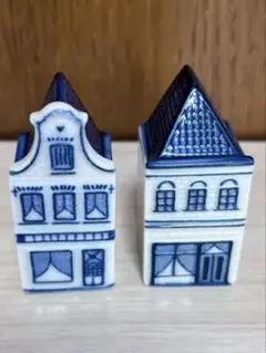 オランダ小さな家の置物 2個セット