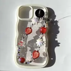 Strawberry×Milkビーズストラップ♡スマホストラップ♡
