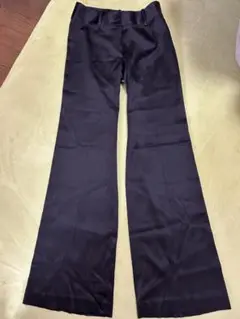 【美品】　moussy サテン フレアパンツ 黒