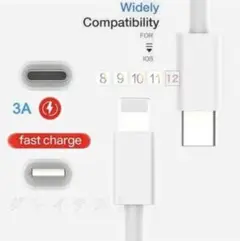新品/USB-C to Lightning充電ケーブル 3A--1m