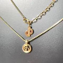クリスチャンディオール DIOR シンプルロゴ ネックレス