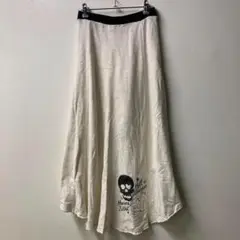 ⬜︎スカルデザイン フレアロングスカート