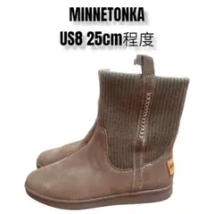 試着のみ MINNETONKA ミネトンカ ムートンブーツ ブラウン 25cm