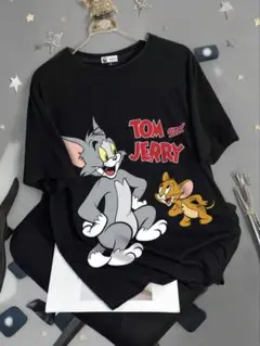 トムとジェリー ブラック Tシャツ 半袖