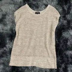 美品　THEORY セオリー　ニット　綿×麻　フレンチスリーブ　半袖　S