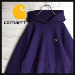 【入手困難カラー】carhartt ワンポイン刺繍ロゴ 超人気モデル パーカー