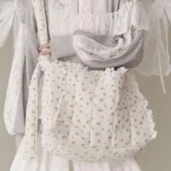 merry jenny お花のガーゼキルトショルダーバッグ ピンク