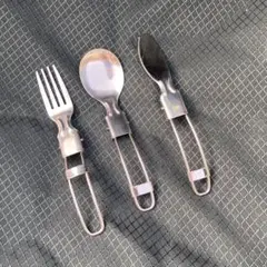 アウトドア　折り畳み　カラトリーセット