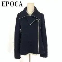 LA7758 EPOCA エポカ ウール ニット ジップブルゾン ブラック 40