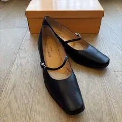 Marie Club ブラックレザー ハイヒール・パンプス