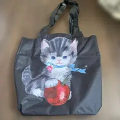 ミルク　チェリーキャットトートバッグ