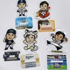 オリックス バファローズ 西野真弘 イラスト アクリルスタンド 5個セット