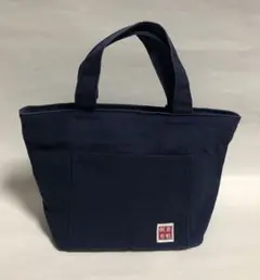 倉敷頒布 手提げバッグ ネイビー