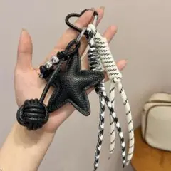 じゃらじゃらキーホルダー　バッグチャーム　キーチャーム　パラコード 星