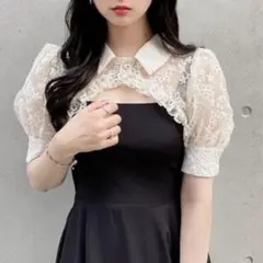 フレアジャンスカ×クロップド刺繍ブラウスセット ジャンスカ無し TITTY&CO