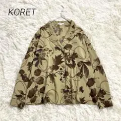 コレット KORET レナウン ブラウス シャツ 金ボタン ボタニカル 鎖柄