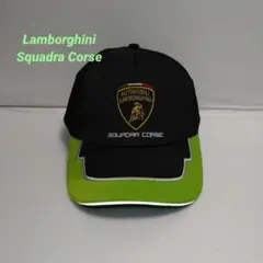 Lamborghini Squadra Corse キャップ 黒/緑