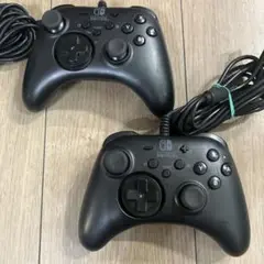 任天堂 switch コントローラー　ホリパッド　ブラック2個セット　HORI②